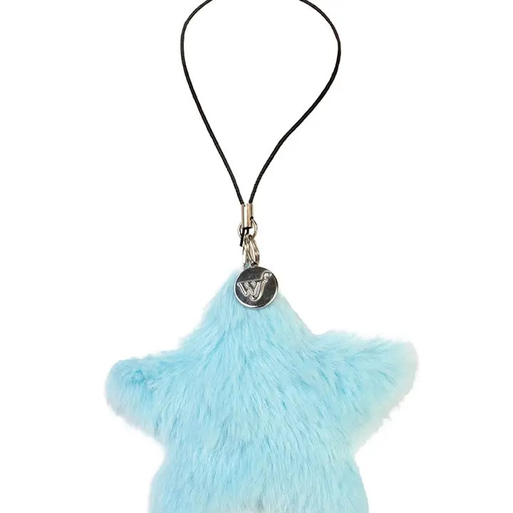 Wildflower Cases Limited Edition Blue Fluffy Star Cell Phone Charm, Dainty Puff Star Accessory for iPhone Case, Women's Owned Small Business Gift for Her, Mobile Phone Accessories