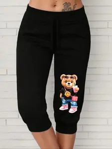 Lightweight Breathable Women's Harem Pants, Loose Casual Elastic Waist Mid-Thigh, Suitable for Yoga & Exercise, Perfect for Any Occasion