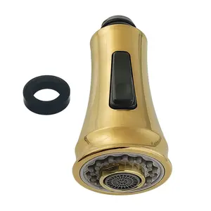 Kingston Brass  2.06 in. Gourmet Scape 2-Function Pull-Down Kitchen Faucet Sprayer Head, Brushed Brass