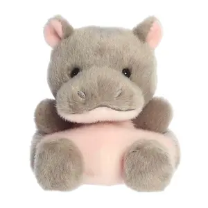 Palm Pals Adorable Ham Pygmy Hippo 5 inch Gray Mini Soft Plush Collectable Stuffed Animal