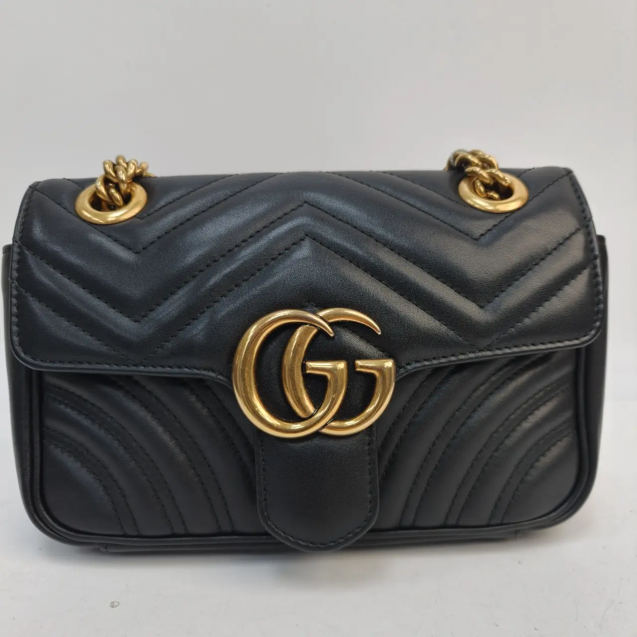 Pre-owned GUCCI leather Shoulder Bags GG Marmont【bf 12z】XP01661