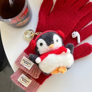 Plush Scarf Penguin Case for Apple AirPods Pro 3rd Gen, AirPods 4th Gen Bluetooth-compatible Headphone Cover, New Pro3 Earphone Protection