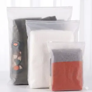 12pcs Packaging Bags for Clothing, 3 Different Sizes Reusable Clear Frosted Plastic Apparel Bags for Travel Storage – Shirts, Sweatshirts, Underwear, Bathing Suit, with Vent Holes