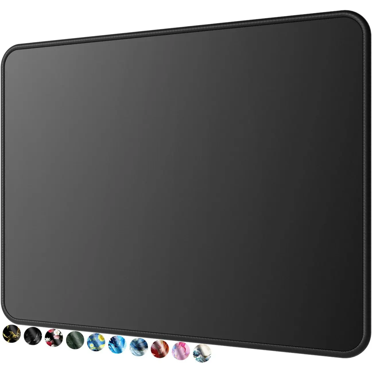 Mouse Pad [30% Larger] with Anti-fray Stitching, Premium-Textured & Waterproof Computer Mousepad with Non-Slip Rubber Base