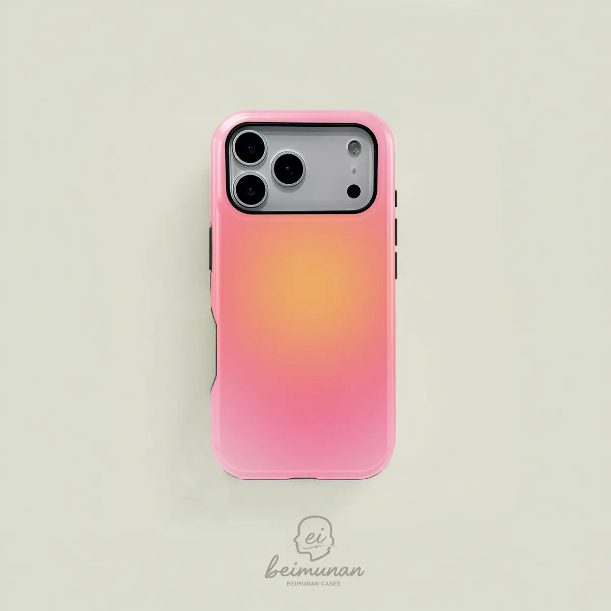 This dual-layer protective case features an orange-pink gradient pattern, making it durable and sturdy. It's compatible with iPhone 17/16/15/14/13/12/11 Pro Max/Plus/Pro and Samsung GalaxyS26/S25/S24/S23 /S22/S21Ultra/Plus series.