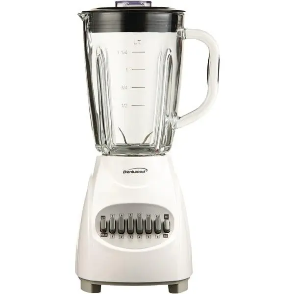Brentwood Jb-920w 12-speed Blender With Glass Jar - white