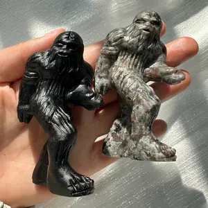 Natural yooperite big foot statue obsidian carving table decoration 80-85mm