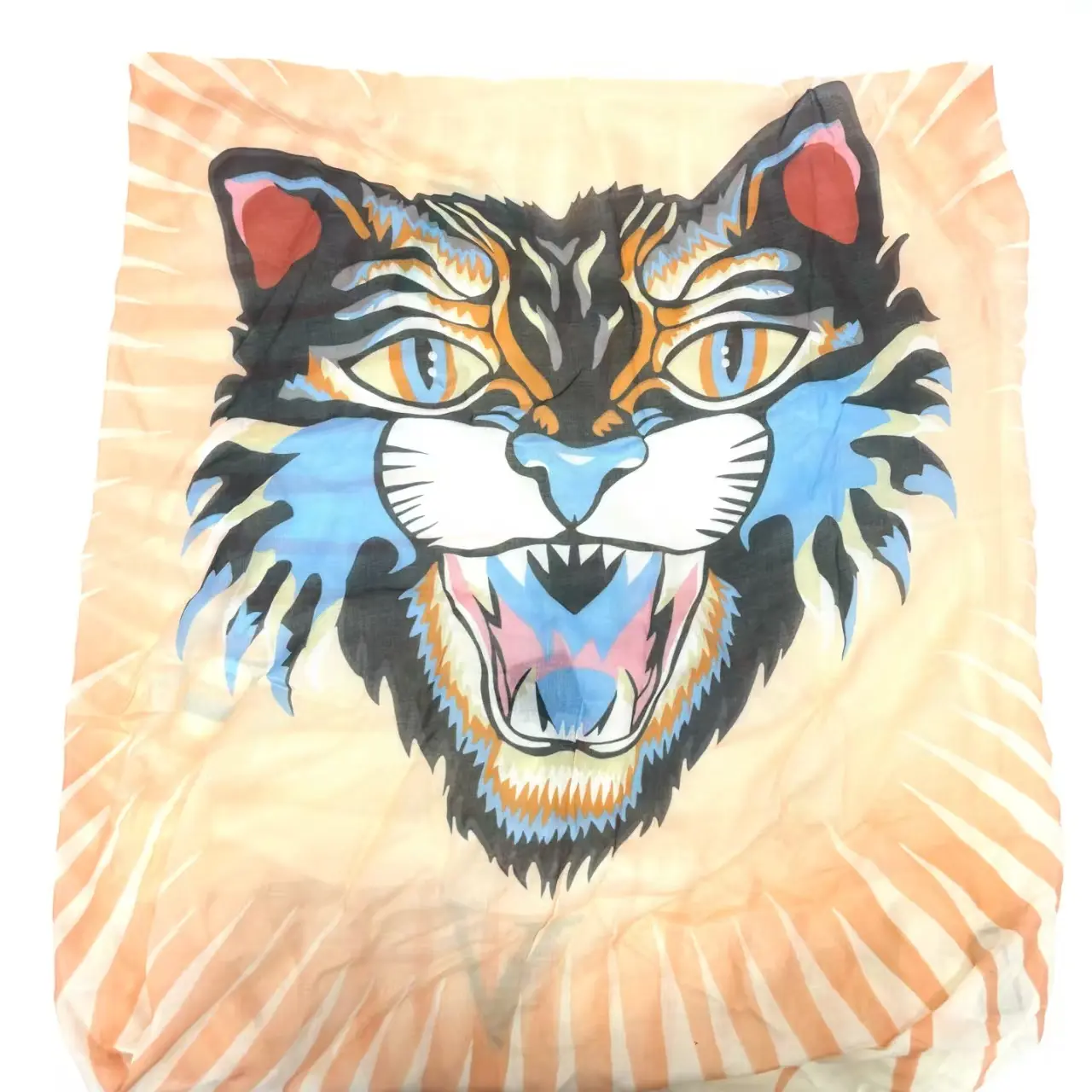 Pre-owned Gucci Silk Scarf Style No.22907980