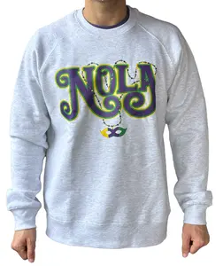Nola Mardi Gras Ash Crew Sweatshirt