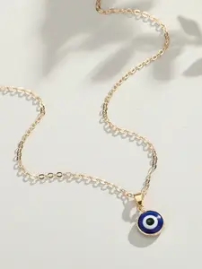 Demon Eye Totem Necklace, Warm Chain, Elegant Clavicle Chain, Perfect for Vintage, Gift for Girlfriend or Bestie, Fashion Accessory