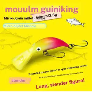 Japanese Style Small Chili Micro Bait, Full Swim Layer Sinking Minnow 38mm/2.3g, Fake Lure Mimic Trout Bait, Fishing Gear