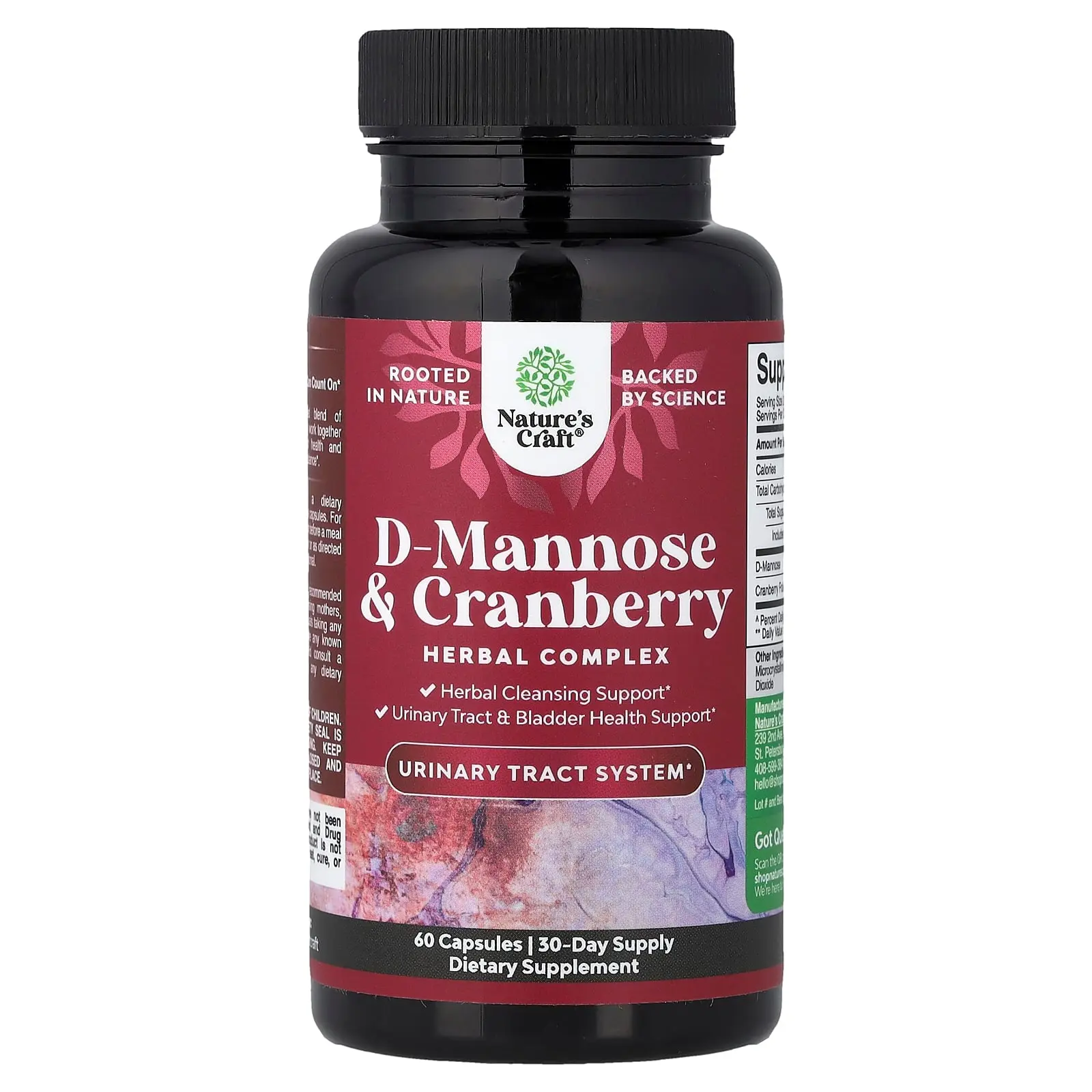 Nature's Craft D-Mannose & Cranberry, 60 Capsules