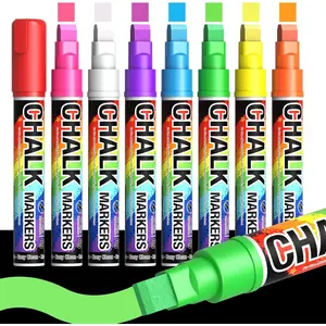 Window Chalk Markers for  Glass Washable: 8 Colors  Liquid Chalk  Pens with 10mm 3-in-1 Nib Thick Tips,  Window  Markers for Auto Windshield, Mirrors, Blackboard Chalkboard Decor