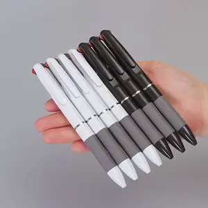 [Back To School] 9Pcs, 9Pcs Ballpoint Pen, Red Black Blue 3-In-1 Press Rollerball Doodle Marker, With Bullet Head, Ideal For Writing, Back To School, School Supplies, Writing Pens, Colored Markers
