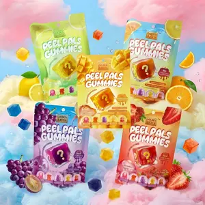 Peelable Animal Blind Box Double Layer Gummies | Real Fruit Juice Natural Gelatin Halal High VC 4 Flavors Individually Wrapped Chewy Snacks