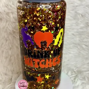 Spooky/Fall Snow Globe 20oz W/ Handle
