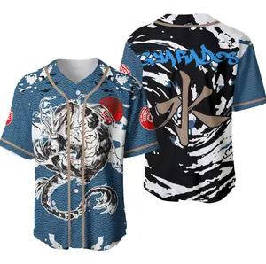 Gyarados Magikarp Baseball Jersey Shirt - Black & White Anime Fan Apparel for Adults - Gaming Gift