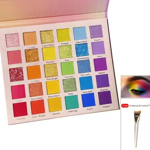 Highly Pigmented Waterproof Eyeshadow,Affordable Eye shadow Palettes,Vivid Colors,30 Vibrant Color Makeup Eyeshadow Palette, Gradient Multicolor Eye Makeup, Matteand Glitter Eye Shadows Palette, Duochrome Palette, Perfect for Any Style,Long-Lasting