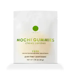 Issei Mochi Gummies Yuzu | Soft & Chewy | Award Winning | Gelatin-Free, Non-GMO, Gluten-Free, Plant-Based, Dye-Free | Delicious Snack | 2 Oz