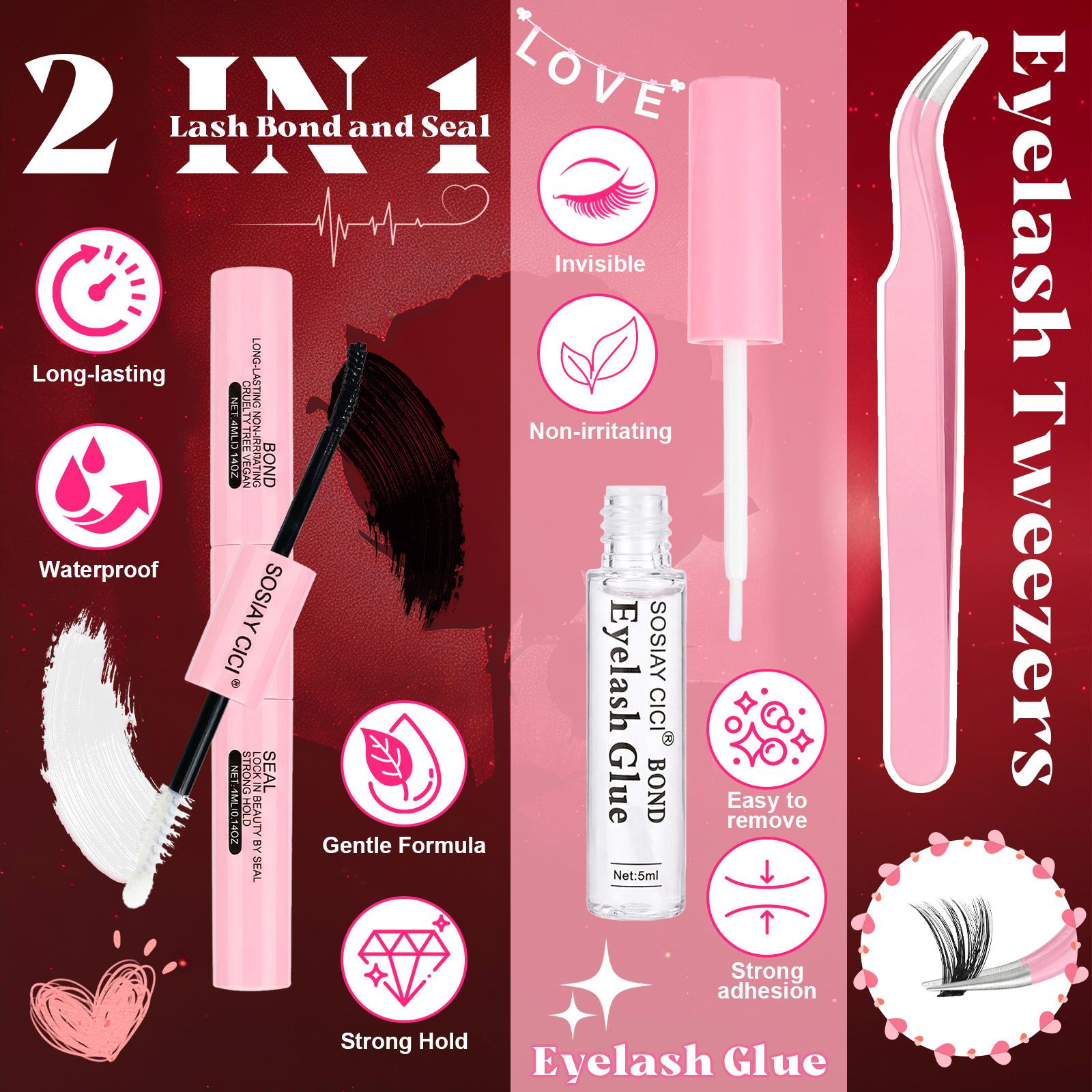 5 Packs 40D Lash Clusters Set, Total 1600 Pcs, 9-16mm D Curl Lightweight Eyelashes, DIY Lashes For Natural Look & Extra Volume, Thick & Fluffy & Super Soft & Reusable 5 Packs 40D Lash Clusters Set, Total 1600 Pcs, 9-16mm D Curl Lightweight Eyelashes, DIY Lashes For Natural Look & Extra Volume, Thick & Fluffy & Super Soft & Reusable