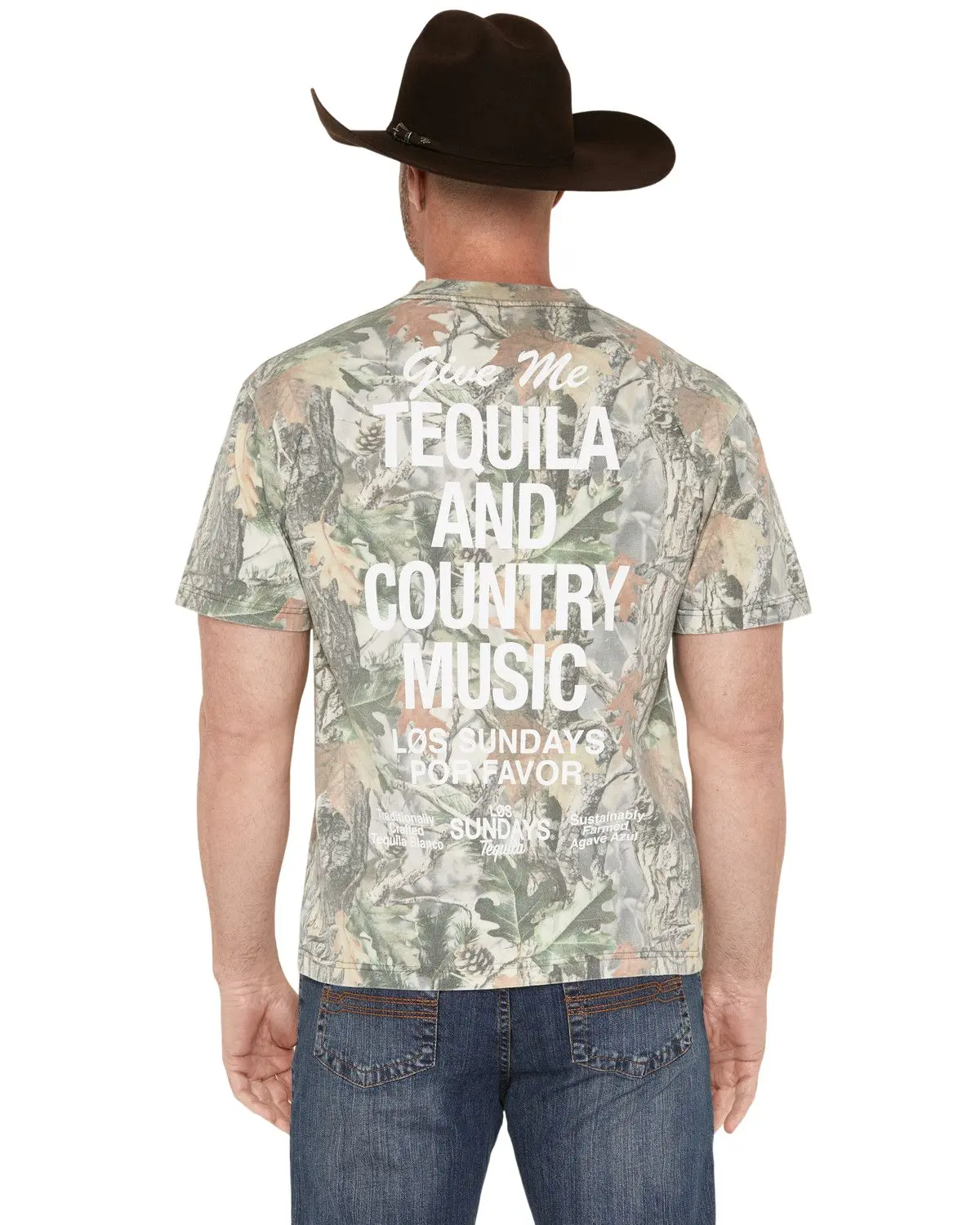 Los Sundays Men's Men'S Tequila And Country Music Camo Print Short Sleeve - Lstcw0037