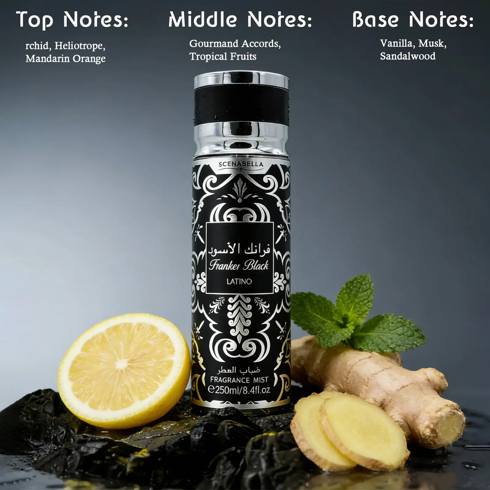 LOVALI Color Black Eau de Toilette for Men, a Minty Fresh Woody Fougere Scent with Bergamot and Ambergris Notes, Long Lasting Men's Colognes, 8.4 oz, Single Item, Good Smelling Man