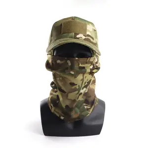 Outdoor camouflage baseball cap Military fan tactical sunscreen mask set Fishing cap breathable face riding neck gaiter balaclava cycling  mask