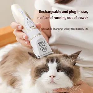 KALHELA Dog Clippers for Grooming,Dog Grooming Kit for Heavy Thick Hair&Coats/Low Noise Rechargeable Cordless Hair Trimmer/Pet Shaver with Paw Trimmer for Small & Large Dogs Cats
