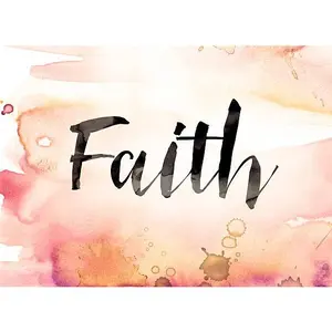 Faith watercolor script Spiral Notebook | Ruled journal