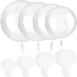 40 Pieces Bobo Balloons Transparent Bubble Balloons for Christmas, Wedding, Birthday Party Decorations (10-24 Inch)