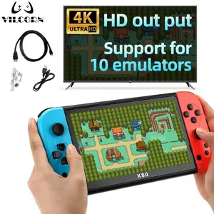 X80 Portable Game Console 7-inch HD Large Screen Arcade PS1 Emulator Multi-function Nostalgia Classic PSP Handheld Game