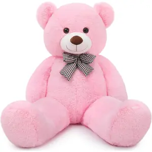 Huge Pink Stuffed Animals 47 inch Life Size Cute Teddy Bears Big Giant Teddy 4 Feet for Baby Girls Shower Decorations