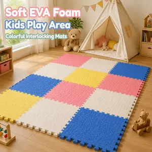 12pcs Eva Foam Exercise Mat, Extra Thick Non-Slip Soundproof Floor Mats, Multifunctional Floor Protection Pad for Home Gym, Game Room and Balcony