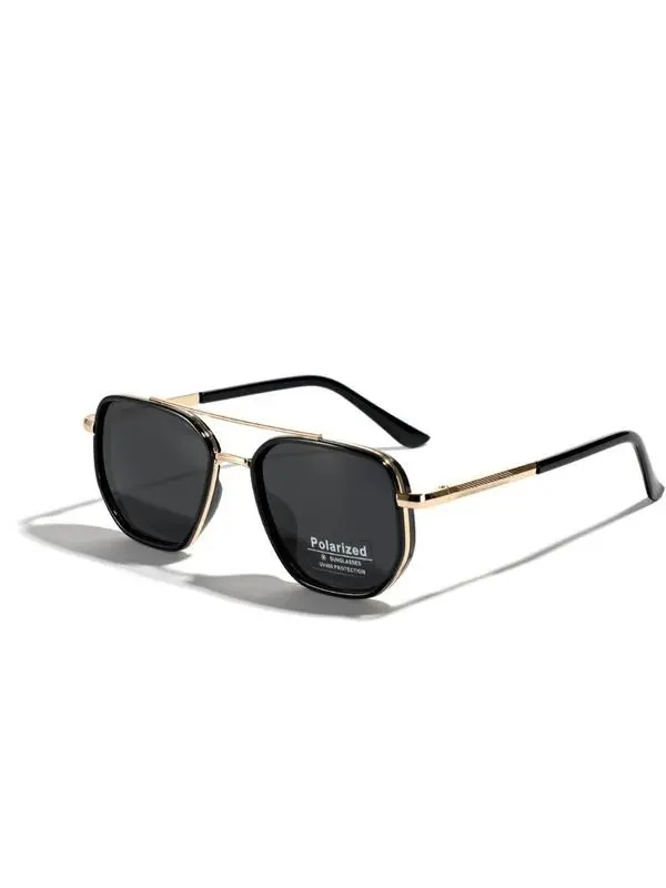 ShineThru Unisex 2026 Summer Retro Geometric Double Beam High Quality Sunglasses, Modern Trendy Stylish Tac Full Rim, UV-Protection Lens, Suitable for Daily Wear, Travel, Modern Trendy Sunglasses