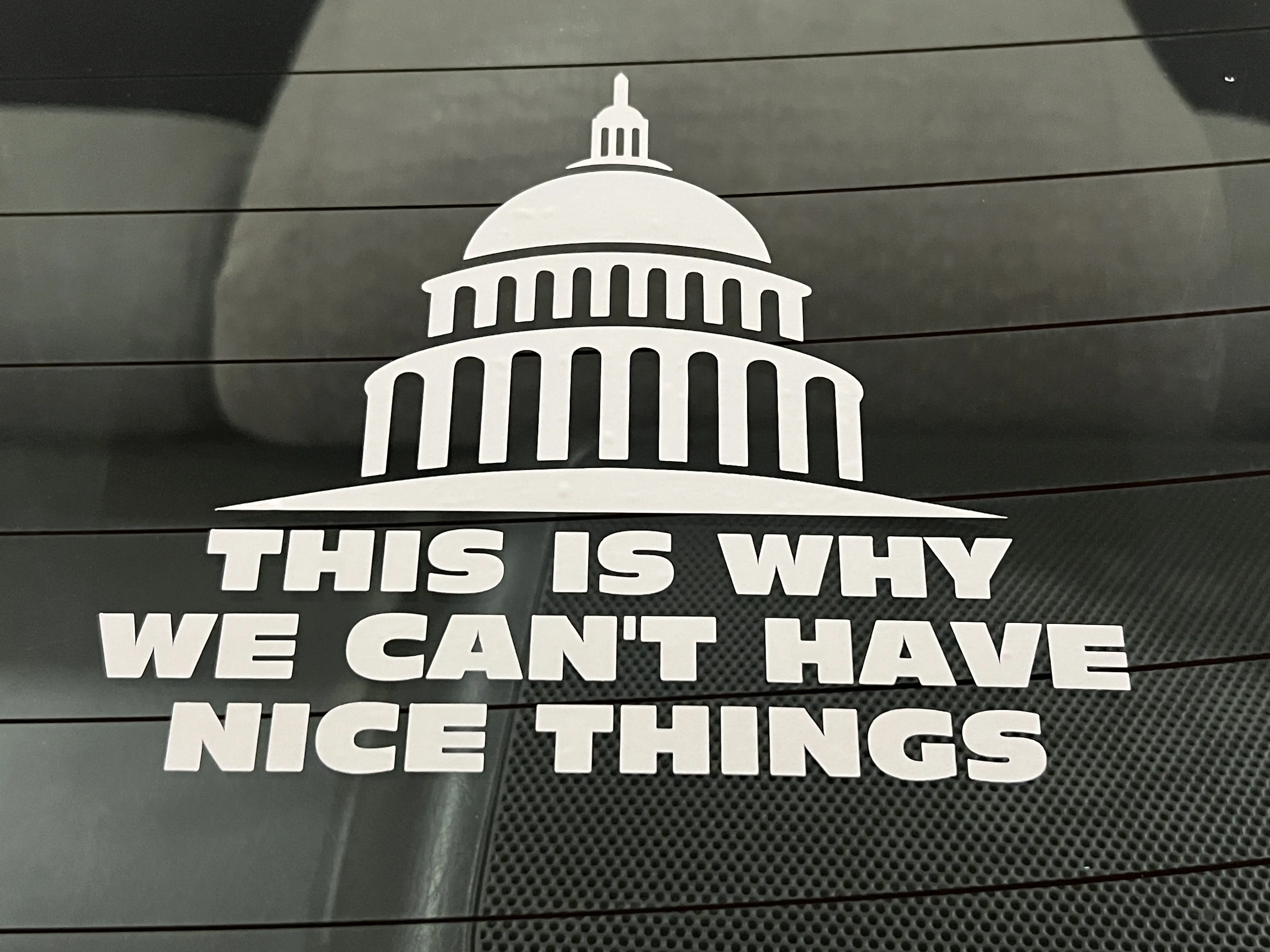 Can't Have Nice Things High Quality Vinyl Decal - 2 PACK Truck Sticker