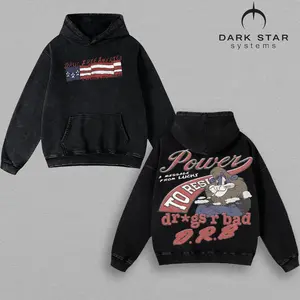 (Hoodie washed) Lucki Dr*gs R Bad D.B.R Shirt – Vintage Washed Oversized Graphic T Shirt, Drugs R Bad Album Merch Bugs Bunny Power To RGift for Lucki Fansesist, Streetwear Heavy Cotton Unisex