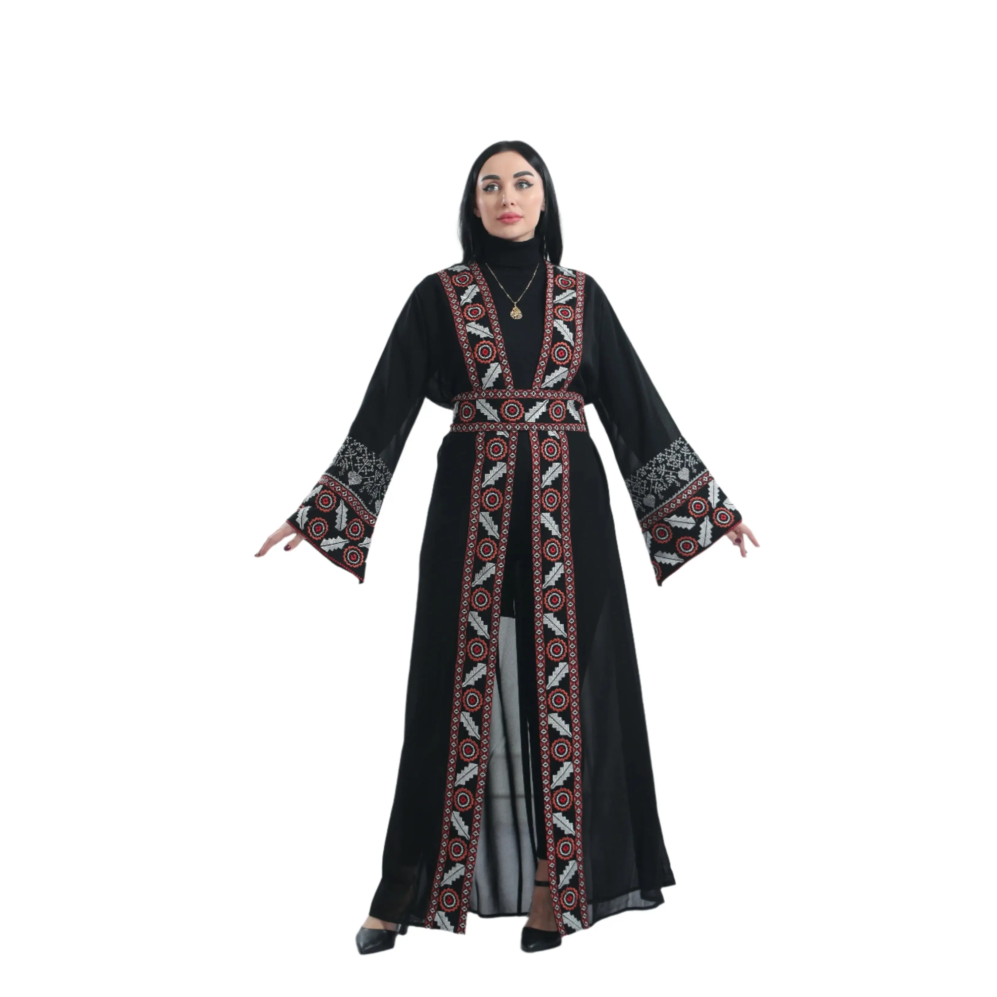 Chiffon Bisht with Luxurious Reed Gold Embroidery: Elegance & Sophistication