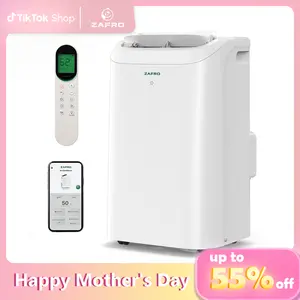 ZAFRO (44dB) 10K/12K/14K BTU Portable Air Conditioners with WiFi, Ultra-Quiet, R32 Eco-Friendly,Fast Cooling in 30s, No Drainage Needed, Filter Cleaning Reminder, 360° Wheels for Home/Office