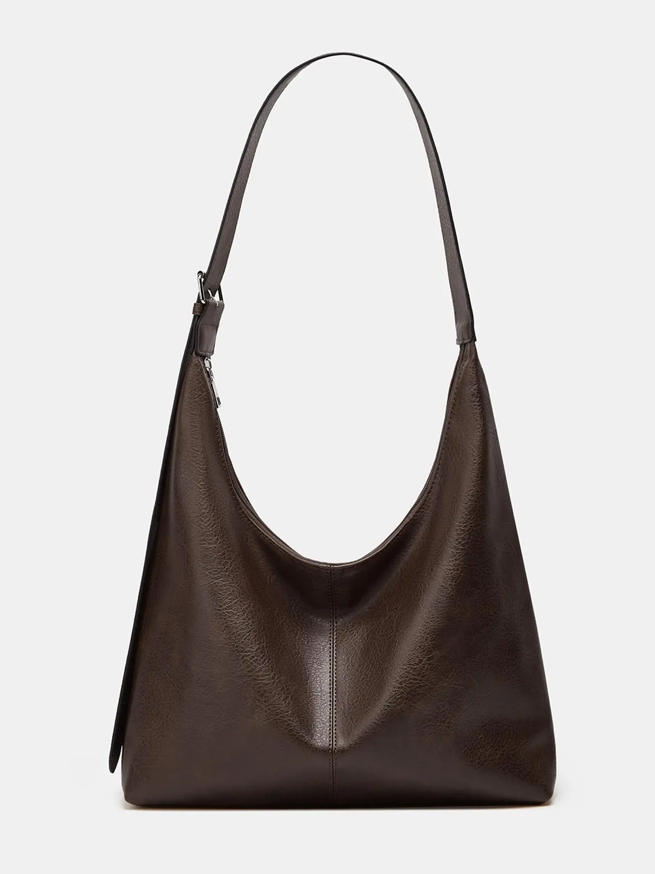 Women's Solid Color PU Leather Shoulder Bag, Simple Large-Capacity Crossbody Bag, Trendy High-quality Daily Commuting Bag, Girl Fashionable Shopping Bag