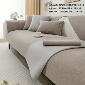 Solid Color Sofa Cover, Washable Sofa Slipcover, Sofa Couch Covers, 1-Count Non-Slip Anti-Scratch Pet-Friendly Sofa Protector, Sofa Cover for Home Living Room, Bedroom, Office, Dormitory, Hotel and Salon, Valentine's Day Gift