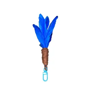 Sonic Themed Feather Keychain