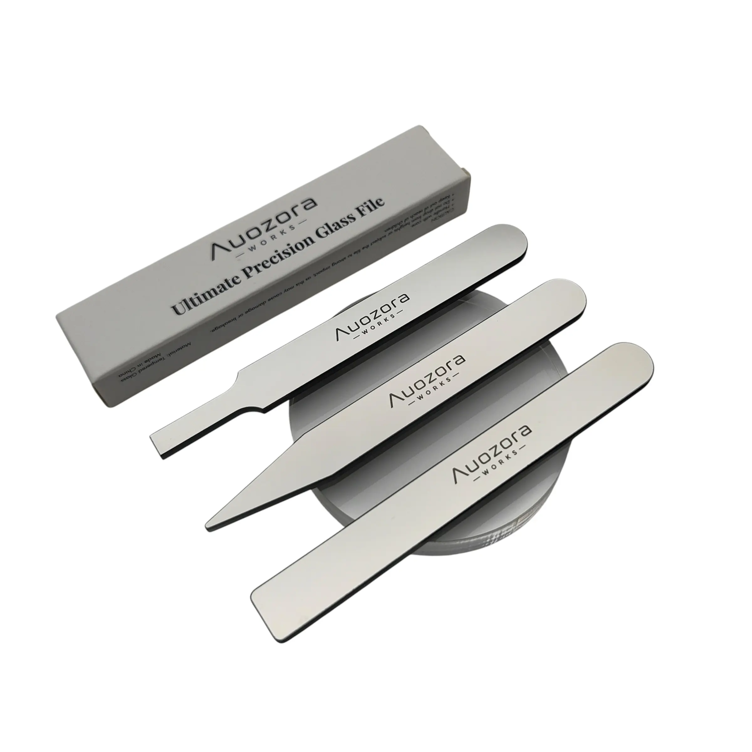 Auozora Works 3PCS Precision Glass Files for Model Kits, Designed for Precision Detail Work, Narrow Gaps & Corners, Mirror-Like Finish