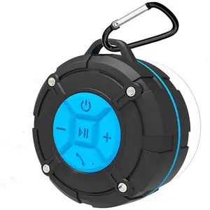 Shower Speaker, IPX7   Speaker, Loud  Sound, Portable  Speaker with Suction Cup & Sturdy Hook, Built-in Mic, for Shower, Pool, Beach, Outdoor(Blue)