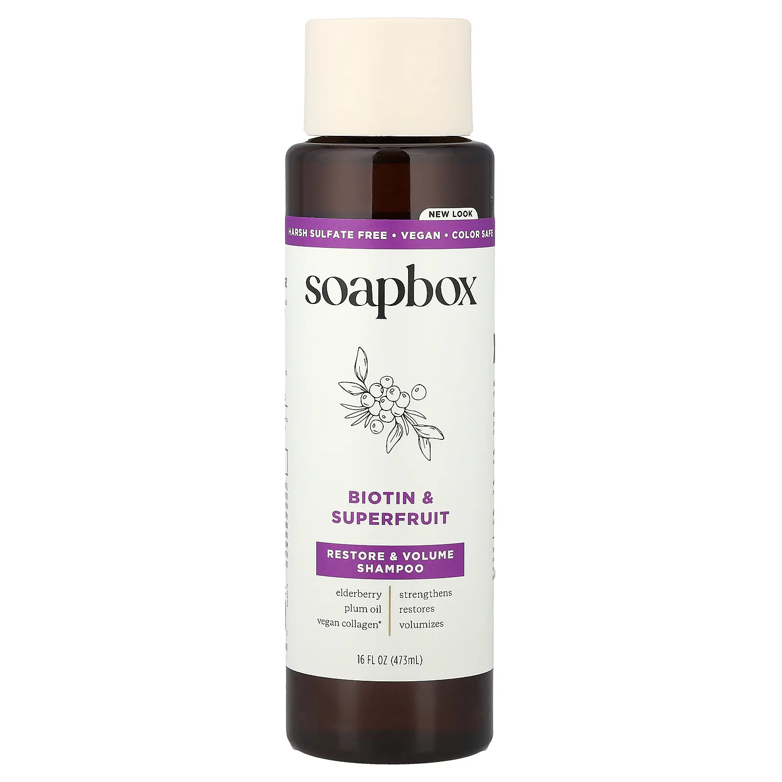 Soapbox Restore & Volume Shampoo, Biotin & Superfruit, 16 fl oz (473 ml)