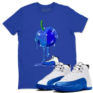 Unisex T-shirt to match Jordan 12 Blueberry - Dripping Blueberry. 100% Cotton for Casual Wear. Comfortable Summer Unisex T-Shirt to match Jordan Sneaker. Streetwear Style. urban outfitters