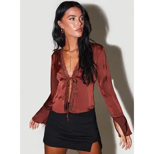 Hunton Long Sleeve Top Brown