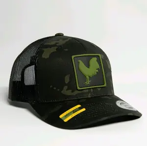 3D PVC Patch Curved-Bill Classic Trucker Snapback Hat 25