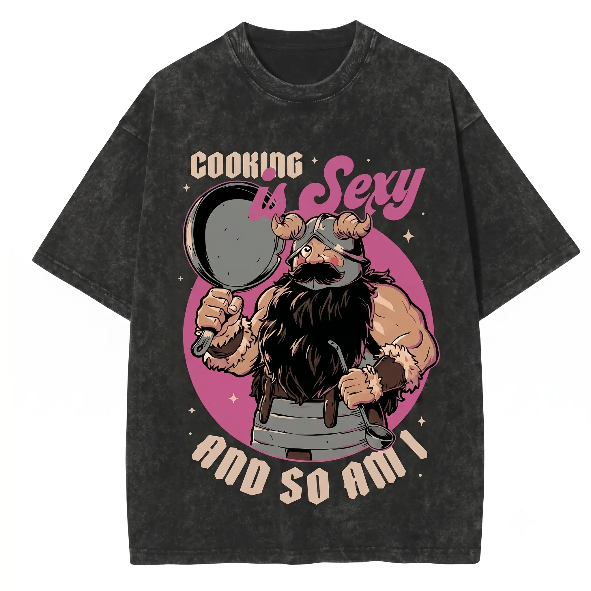Men's Delicious Dungeon Senshi Graphic T-shirt, Oversized Cut with a Washed Finish in 230gsm Heavyweight Cotton, Casual Anime Apparel, Baggy, Soft, Anime Senshi Graphic, Streetwear, Tshirt, Fabric