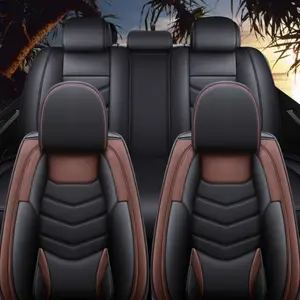 for Ford F150 F250 F350 F450 2009-2023 Pickup Truck Car 5 Seat Covers Leather Cushion Protector Waterproof Full Set With 3D Waist Pillows