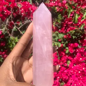 Girasol Rose Quartz Chunky Tower natural crystal